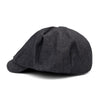 Nicholas Daley Mens Baker Newsboy Cap ND-AW24-BB2-CO-BK Black