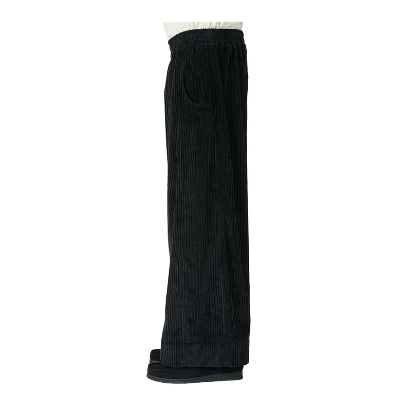 Nicholas Daley Mens Wide Leg Trouser Pants ND-AW24-WLT2-CO-BK Black