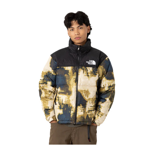 The North Face Mens 1996 Retro Nuptse Jacket NF0A3C8D-5WO Midnight Petrol TNF Bleach Dye Print/TNF Black