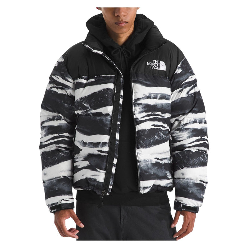 The North Face Mens 2001 Retro Nuptse Jacket NF0A8D16-DJI TNF Black Edge of Light Print/TNF Black