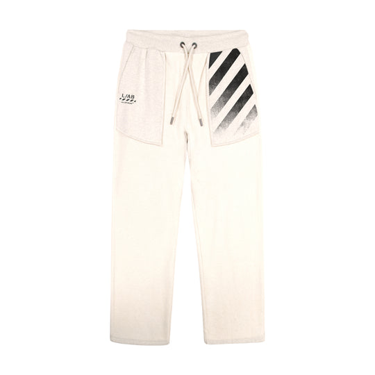 Off White Mens Reverse Open Hem Sweatpants LABF26B073-105 Oatmeal Heather
