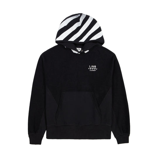 L/AB Mens Reverse Pullover Hoodie F26K073-001 Black