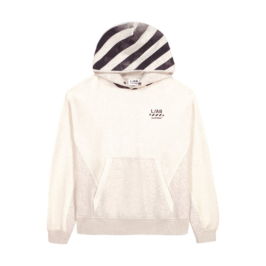 L/AB Mens Reverse Pullover Hoodie F26K073-105 Oatmeal Heather