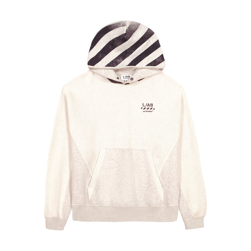 L/AB Mens Reverse Pullover Hoodie F26K073-105 Oatmeal Heather