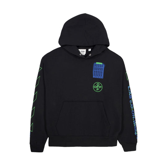 L/AB Mens Off Active Pullover Hoodie F26K076-001 Black