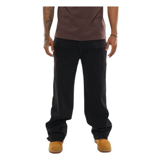 Omavi Mens Denim Baggy Jeans ODJS011-BLK Black