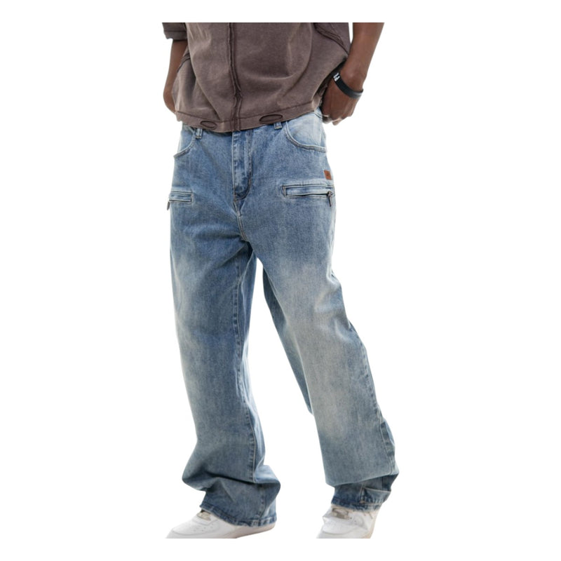 Omavi Mens Denim Baggy Jeans ODJS011-IND Indigo– Premium Lounge NY