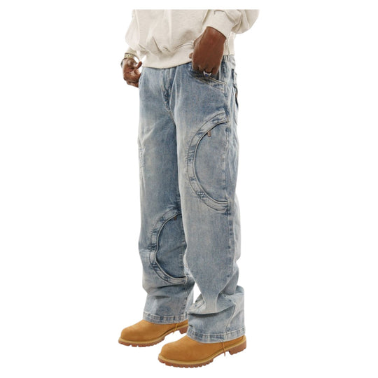 Omavi Mens Denim Baggy Jeans ODJS011-IND Indigo– Premium Lounge NY