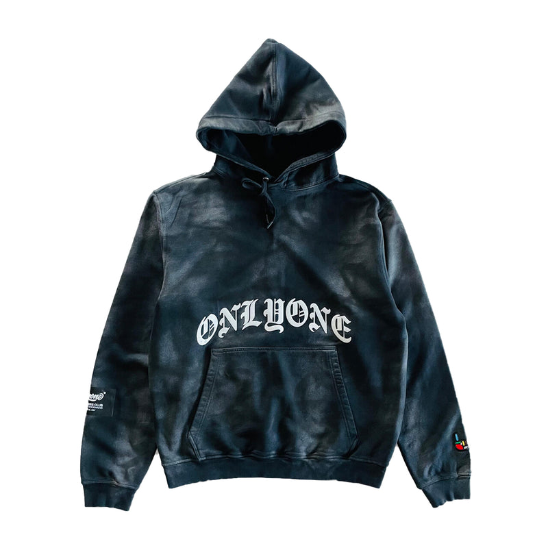 Only One Mens Ombre Hoodie ONOHD00 Black Ombre