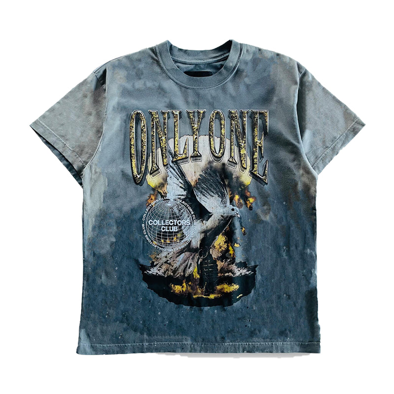 Only One Mens Vintage Splatter Dove T-Shirt ONOTS04 Gray Vintage