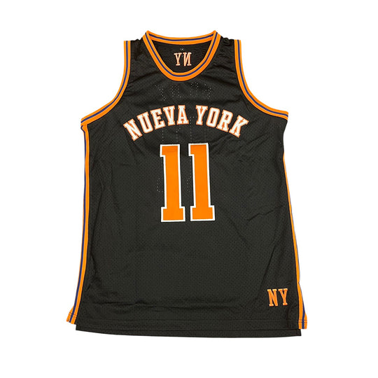 Overgoods Mens Nueva York Basketball Jersey Tank Top Black/Orange