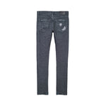 Purple Mens Skinny Fit Jeans P001-GUDR123 Gunmetal Destroy Repair