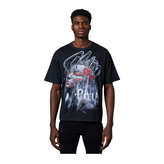 Pain Lab Mens Nefertiti Crew Neck T-Shirt P20NT Black