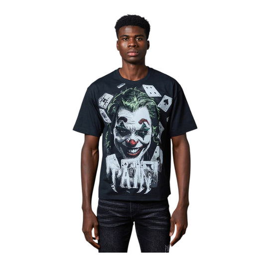 Pain Lab Mens Joker Crew Neck T-Shirt P21JT Black
