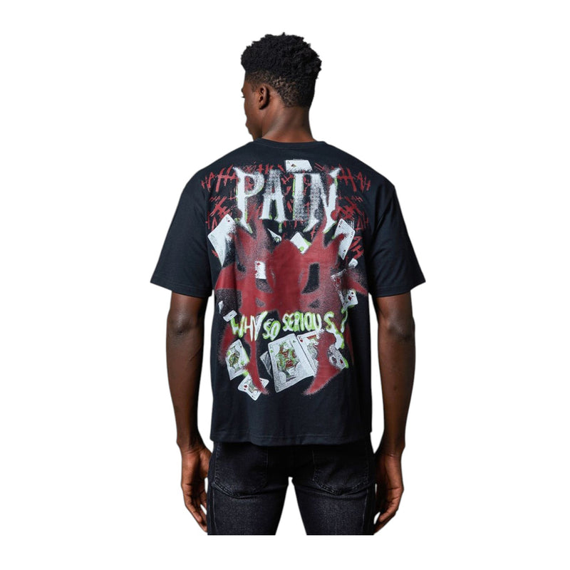 Pain Lab Mens Joker Crew Neck T-Shirt P21JT Black