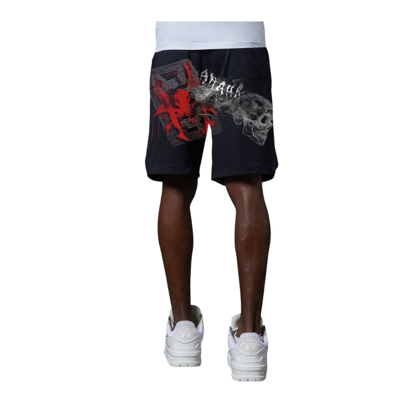 Pain Lab Mens Joker Shorts P37JS Black