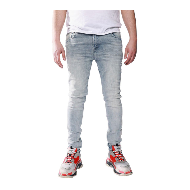 Pali Denim Mens Skinny Fit Jeans PL004 Clean Wash