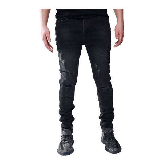 Pali Denim Mens Skinny Fit Jeans PL006 Black