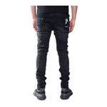 Pali Denim Mens Skinny Fit Jeans PL006 Black