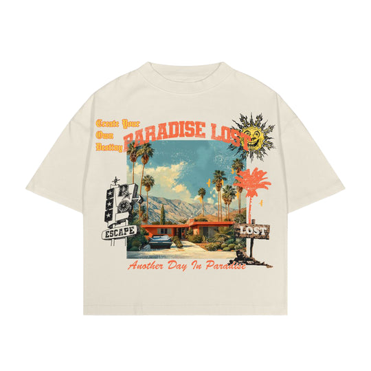 Paradise Lost Mens Another Day Crew Neck T-Shirt PL00844-CRM Cream