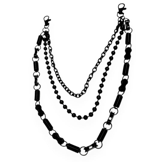 Premium Milano Mens Breaded Chain PBR5-OC Black