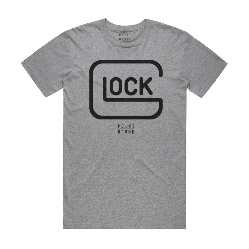 Point Blank Mens Glock Crew Neck T-Shirt 100987-6256-HGRY Heather Grey