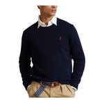 Polo Ralph Lauren Mens Cotton Shaker Knit Crewneck Sweater 710810846001 Blue