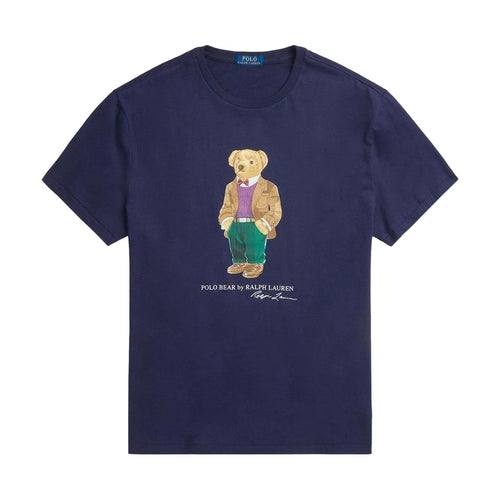 Polo Ralph Lauren Mens Heritage Bear Crew Neck T-Shirt 710854497026 Cruise Navy