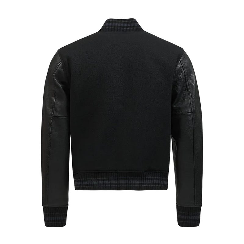 Polo Ralph Lauren Mens Original Label Broken Twill Varsity Jacket 710907546001 Polo Black