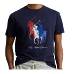 Polo Ralph Lauren Mens Big Triple Pony Crew Neck T-Shirt 710909588001 Cruise Navy