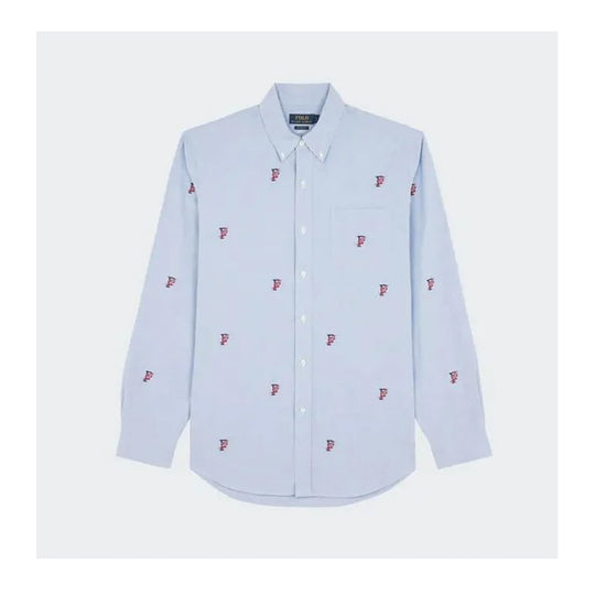 Polo Ralph Lauren Mens P-Wing Oxford Button Front Shirt 710942758001 Blue