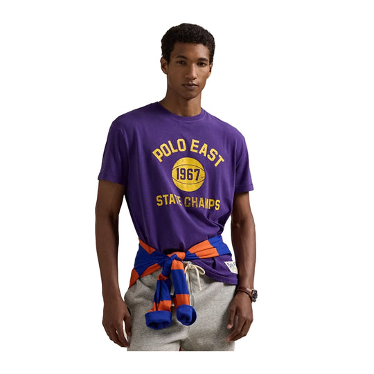 Polo Ralph Lauren Mens Uneven Jersey Knit Crew Neck T-Shirt 710950762001 Chalet Purple