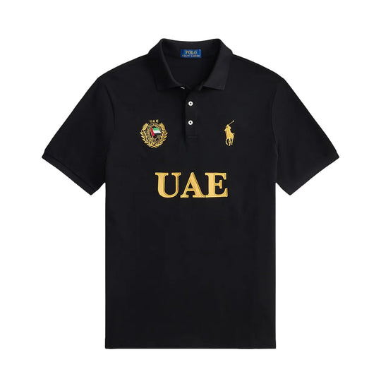 Polo Ralph Lauren Mens UAE Mesh Knit Polo Shirt 710B20856001 Polo Black