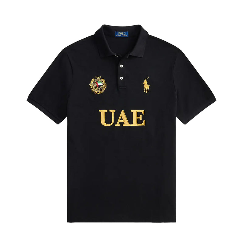 Polo Ralph Lauren Mens UAE Mesh Knit Polo Shirt 710B20856001 Polo Black