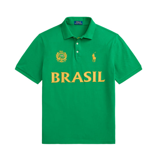 Polo Ralph Lauren Mens Brazil Mesh Polo Shirt 710B21594001 Cruise Green
