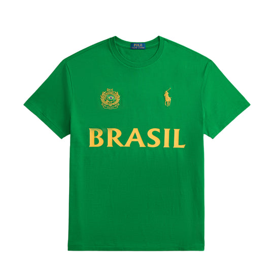 Polo Ralph Lauren Mens Brazil Jersey Knit Crew Neck T-Shirt 710B21596001 Cruise Green