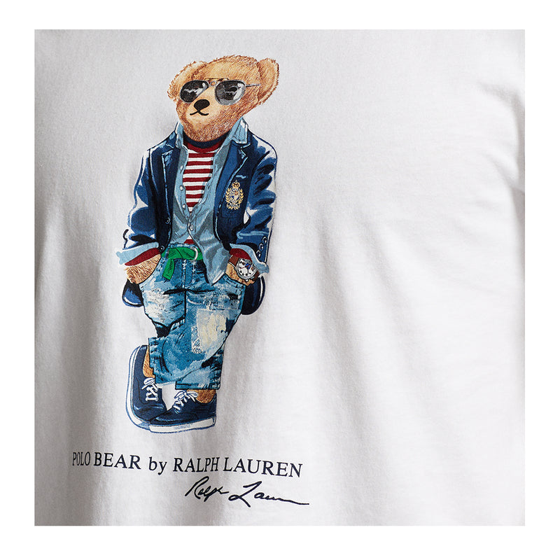 Polo Ralph Lauren Mens Regatta Bear Crew Neck T-Shirt 711853310008 White