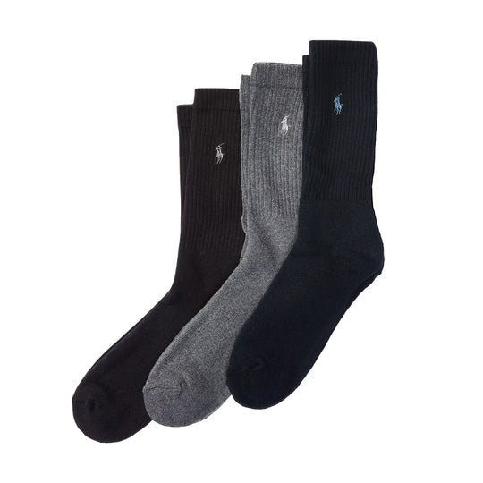 Polo Ralph Lauren Mens Crew 3 Pack Socks 821568PK Asst