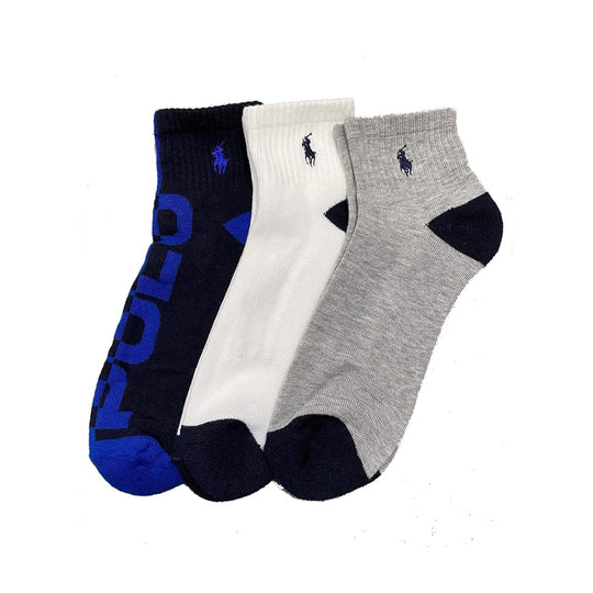 Polo Ralph Lauren Mens Half Cushion 3 Pack Crew Socks 821579PK Assorted