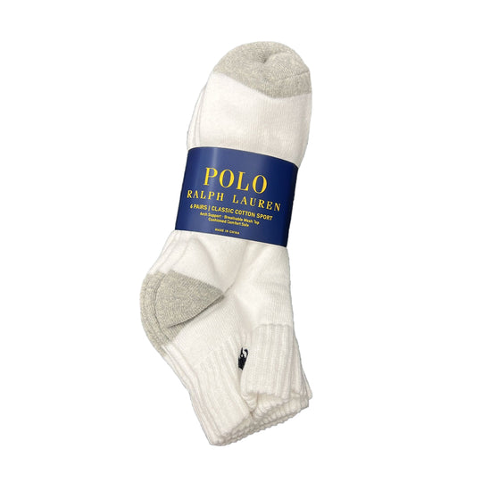 Polo Ralph Lauren Mens Classic Cotton Sport 6 Pack Socks 824002PK White