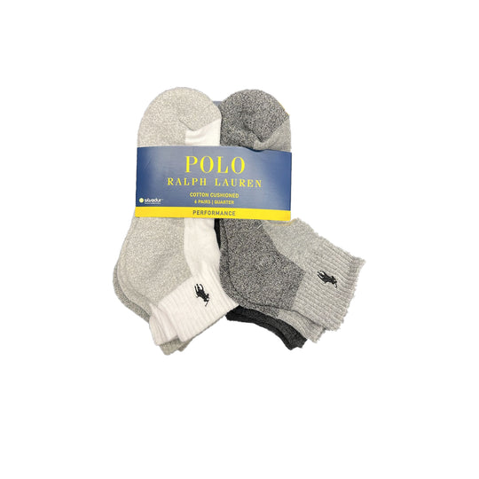 Polo Ralph Lauren Mens Quarter Performance 6 Pack Socks 824488PKZ3 Whast