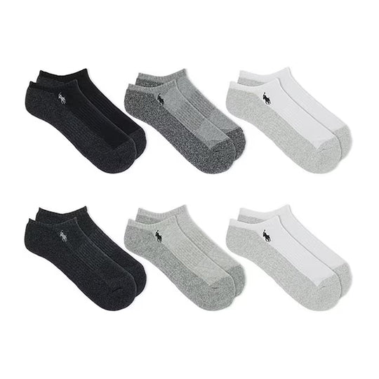 Polo Ralph Lauren Mens Low Cut Performance 6 Pack Socks 827488PKZ3 Whast