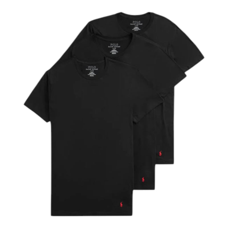 Polo Ralph Lauren Mens Classic Fit Cotton Crews 3 Pack Boxers Polo Black