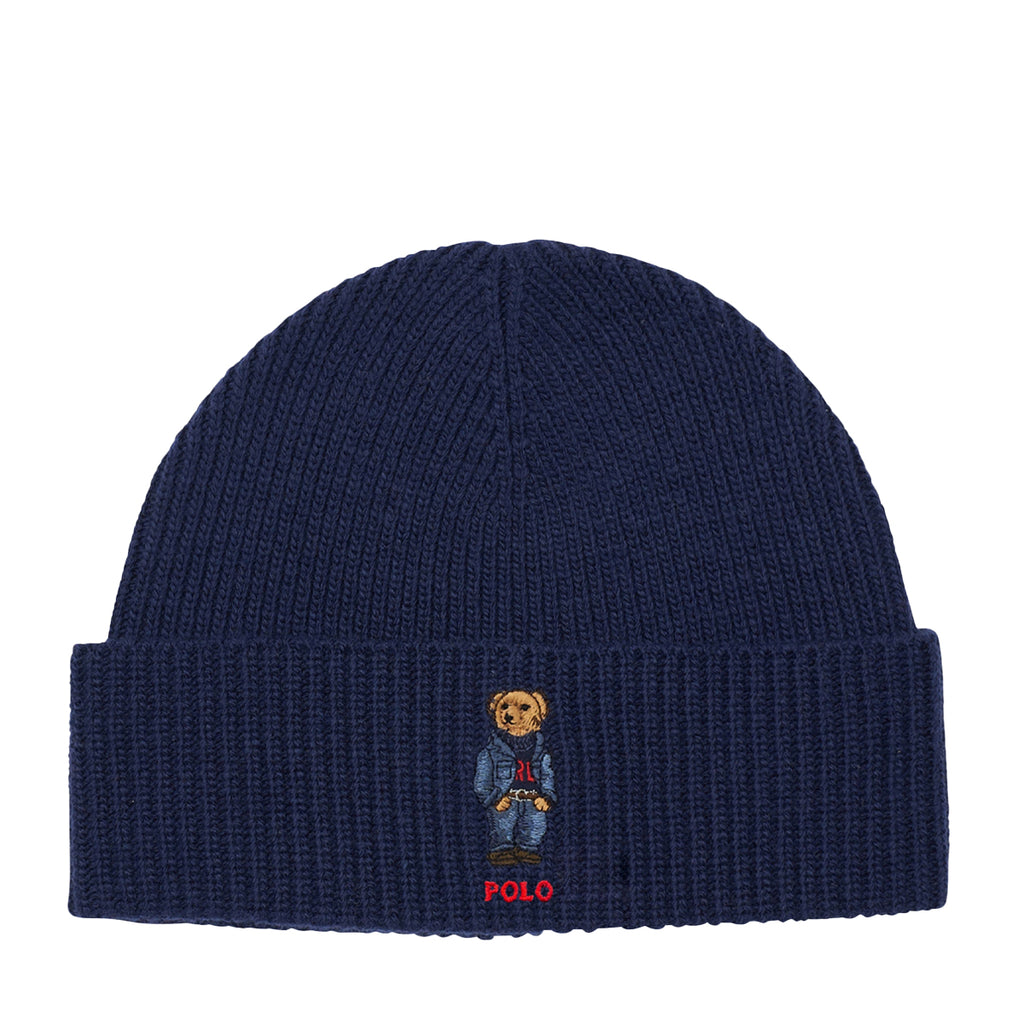 Polo RalphLauren|BEANIES (PC1268-433) Polo Ralph Lauren Unisex Solid Denim Bear Beanie PC1268-433