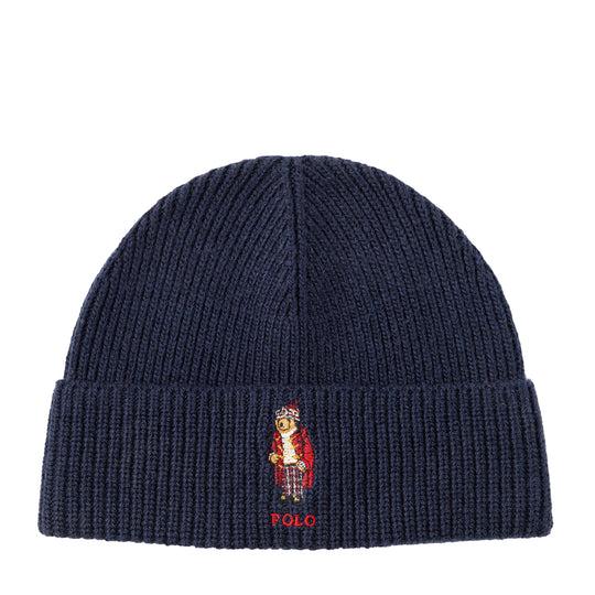 Polo Ralph Lauren Unisex Holiday Bear Beanie PC1298-433 Newport Navy