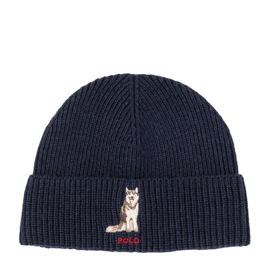 Polo Ralph Lauren Unisex Husky Dog Beanie PC1379-433 Newport Navy