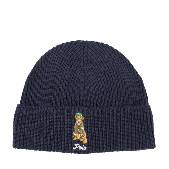 Polo Ralph Lauren Unisex Preppy Golden Retreiver Beanie PC1382-433 Newport Navy
