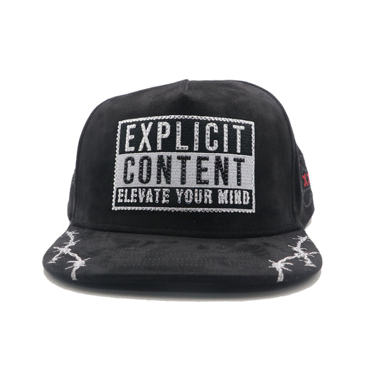 Premium Milano Unisex Explicit Snapback Hat 2610 Black/White