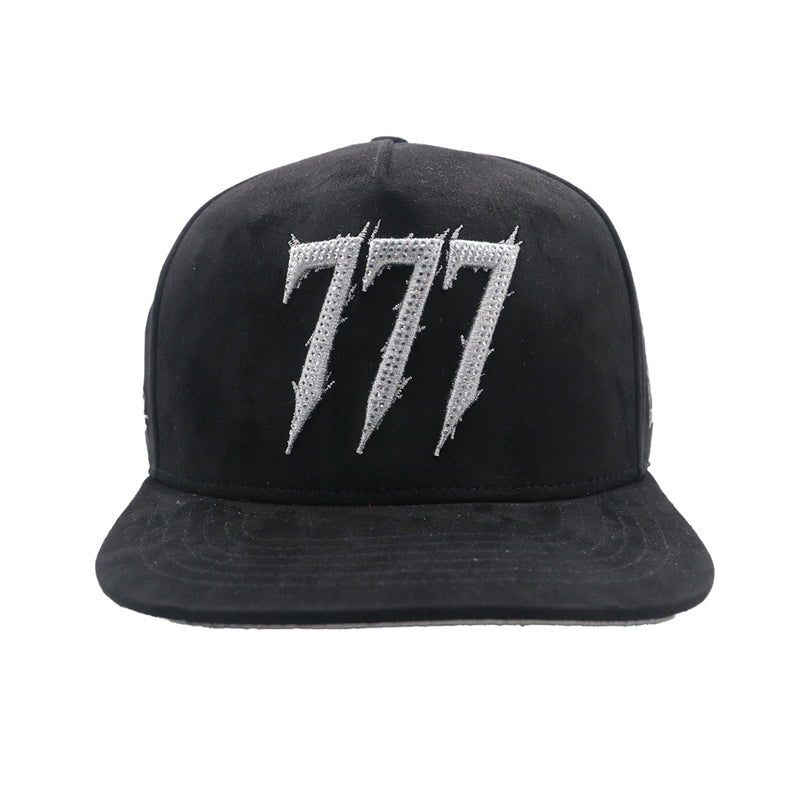 Premium Milano Unisex 777 Snapback Hat 2613 Black/Metallic