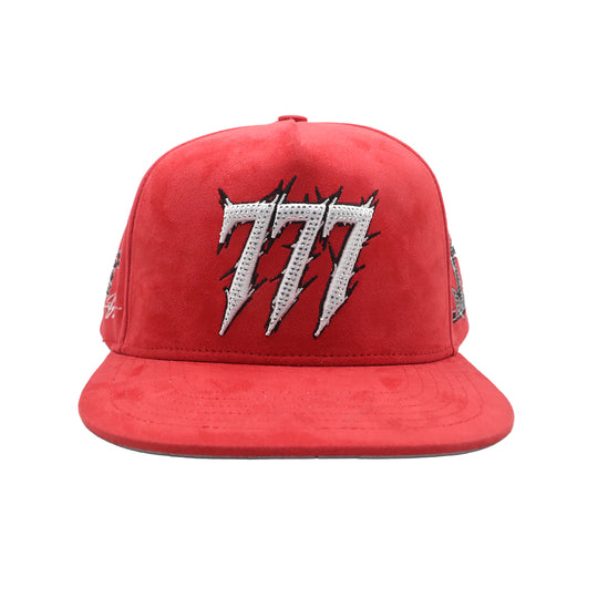 Premium Milano Unisex 777 Snapback Hat 2614 Red/White/Black